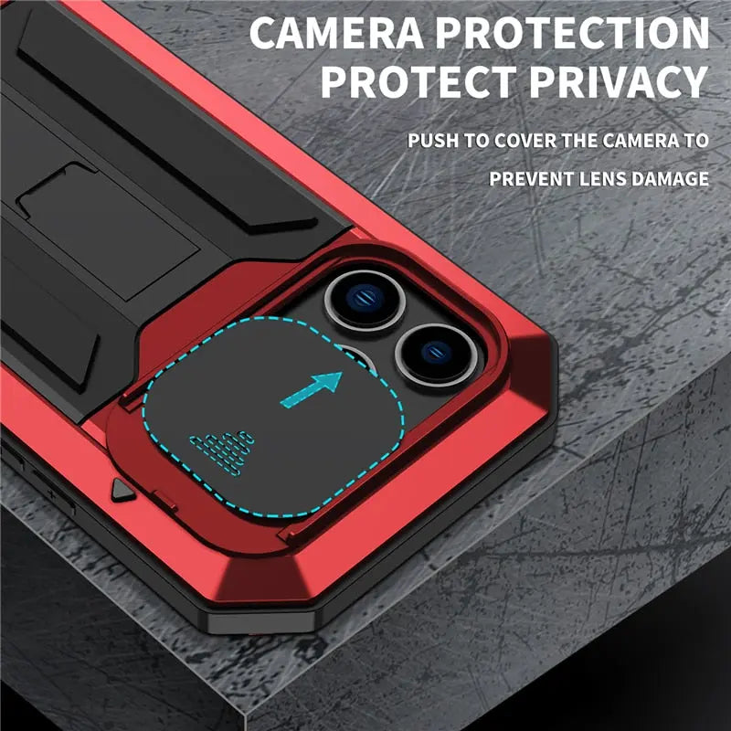 Military-Grade iPhone 14/13 Case with Built-In Screen Shield – Full-Body Defense for Drop, Scratch & Impact