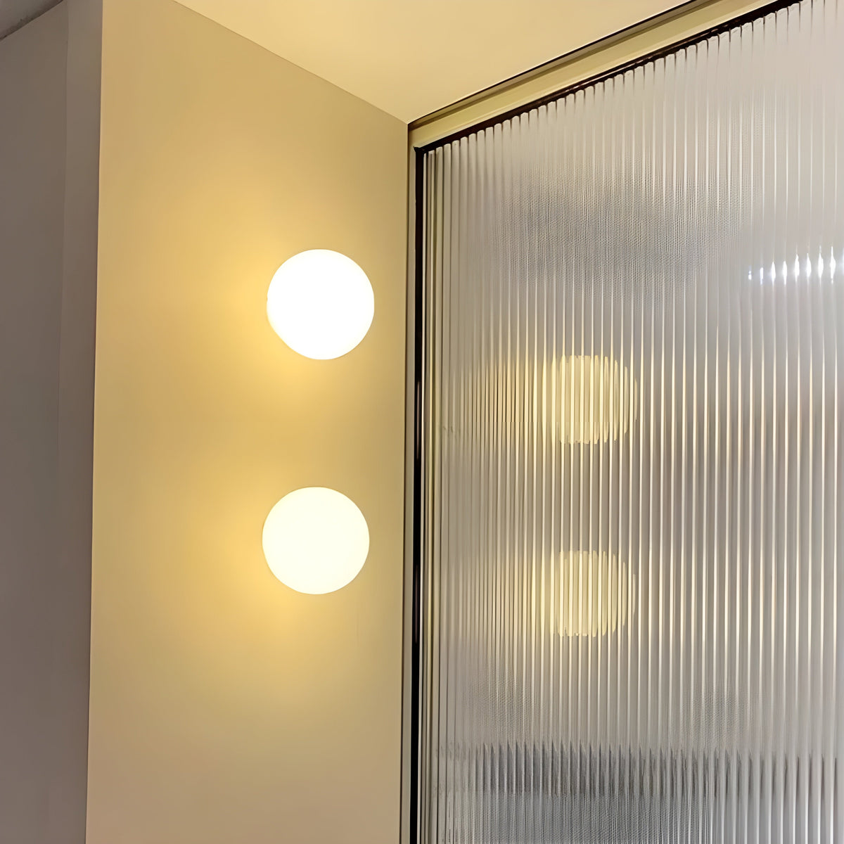 Frosted Globe Sconce E27 Metal Frame for Bedroom Hallway Living Room Modern Minimalist Japandi Scandinavian Style Ambient Lighting