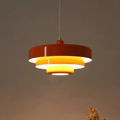 Mid-Century Dome Pendant Light Orange Green White 1-Bulb Hanging Fixture Kitchen Island Dining Room Living Room Modern Retro Ceiling Lamp