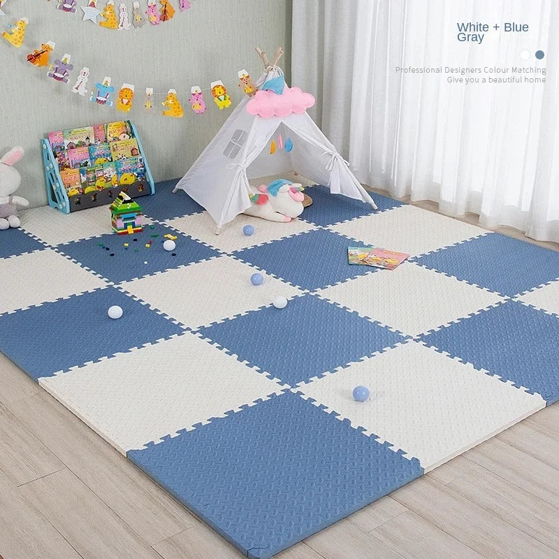 Interlocking Foam Floor Tiles for Kids Playroom 12x12 Inch Cushioned Baby Crawling Mat Non-Slip Puzzle Mats Nursery Safe Play Area