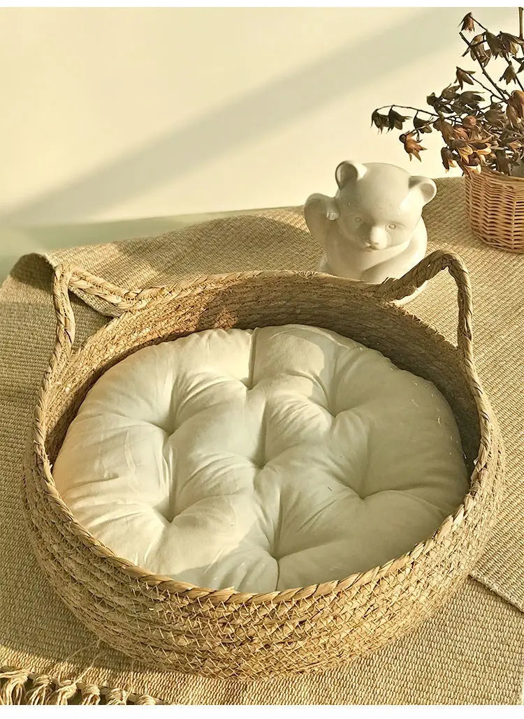 Cielo Cat Bed - Split Bamboo, Super Soft Plush Cushion