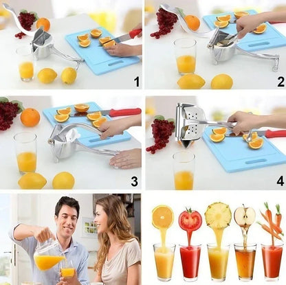 Manual Citrus Press for Lemons, Limes & Oranges – Portable Hand-Operated Fruit Juicer for Fresh Juice at Home, Travel & Outdoors
