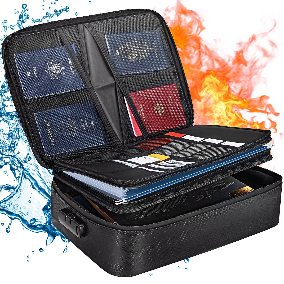 Document Organizer Bag | Fireproof & Waterproof Design for Ultimate Protection