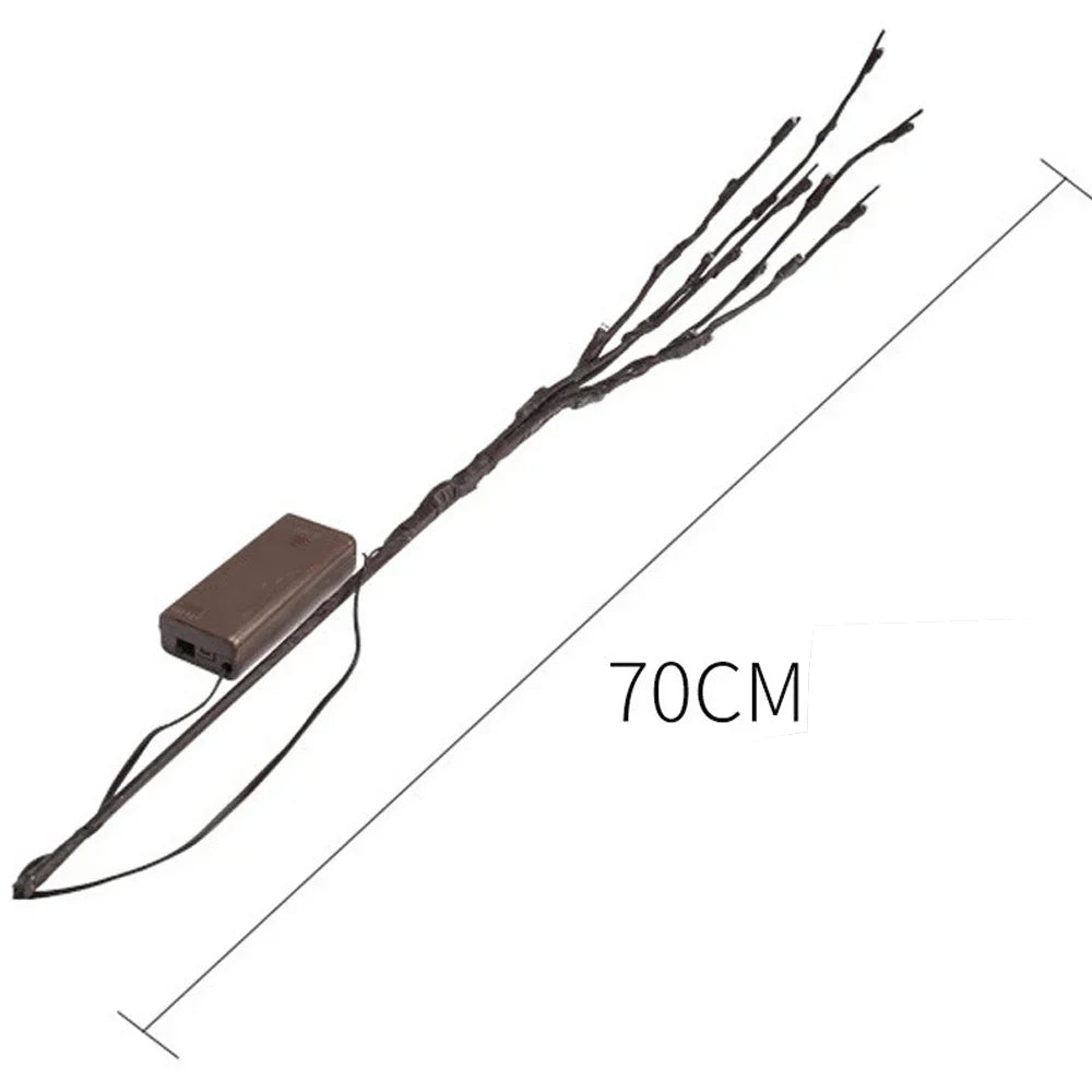 Battery-Operated Lighted Twig Stems with Warm White LEDs for Home Decor | Vase Filler Branch Lights Indoor Outdoor