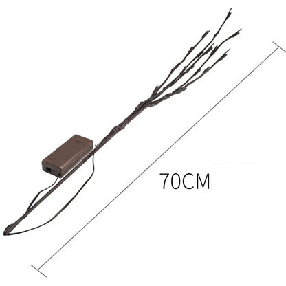 LED Twig Lights Battery Operated Decorative Lighted Branches 27 Inch Tall Warm White Fairy Lights Indoor Outdoor Home Decor Centerpiece Vase
