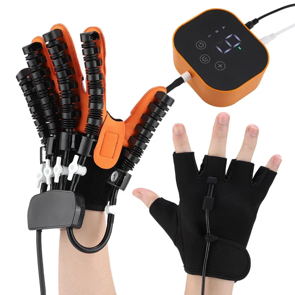 Therapeutic Hand Rehabilitation Glove for Stroke Recovery with Heat, Massage & Compression Training Modes for Home Physical Therapy
