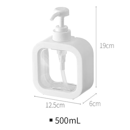 Dual Liquid Pump Bottle Set for Countertop Organization White Plastic Refillable Hand Wash Lotion Dish Liquid Dispenser for Kitchen Sink Bat