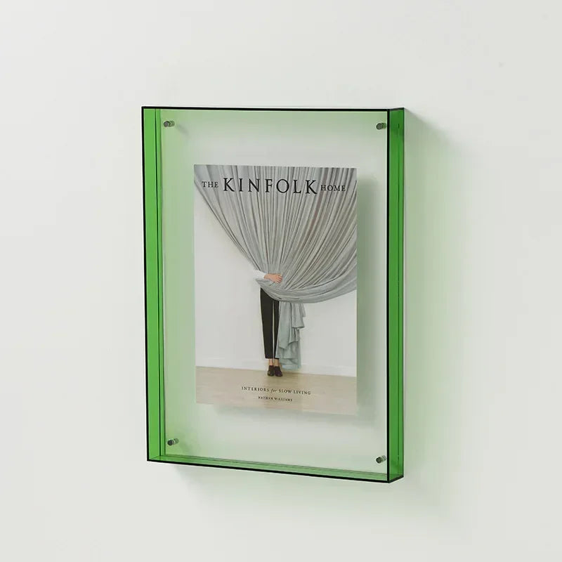 Clear Acrylic Photo Frame with Stand | Double-Sided Desktop Display for Pictures & Postcards | Freestanding Picture Holder
