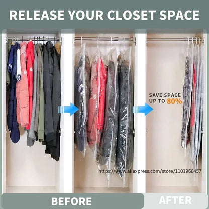 Storage Solutions | Vacuum Storage Bags for Clothes with Dustproof Design | Space-Saving Organizers for Efficient Closet Management