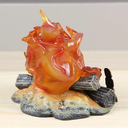 Glowing Flame Cartoon Collectible Figure | Glow-in-the-Dark Anime Character Statue for Shelf Display & Home Decor | PVC Figurine Collectible