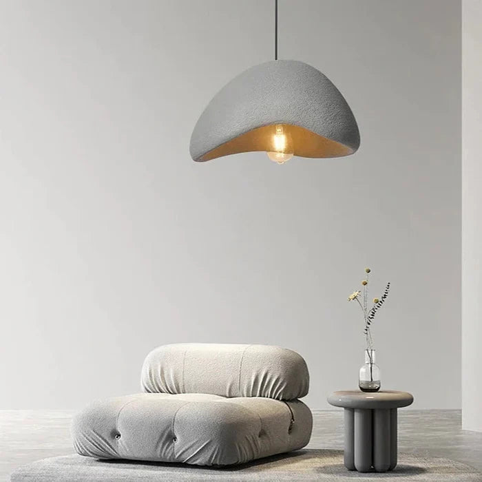 Ceiling Pendant Light Fixture Minimalist Japanese Design HDPE Glass Iron Hardwired for Dining Room Kitchen Island Living Room Bedroom Modern