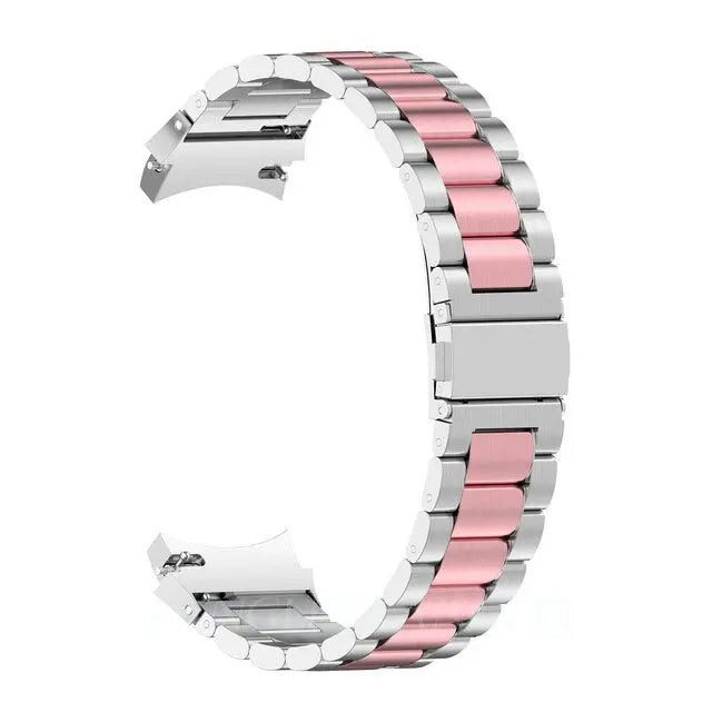 Stainless Steel Watch Band for Samsung Galaxy Watch 4 & 5 – Quick-Release Metal Strap with Adjustable Links, Compatible with 40mm 44mm