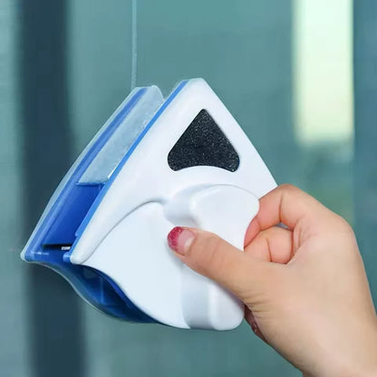 Double-Sided Window Cleaning Tool with Magnetic Lock for Inside & Outside Glass | High-Rise Safety | Streak-Free Wiper for Home & Office