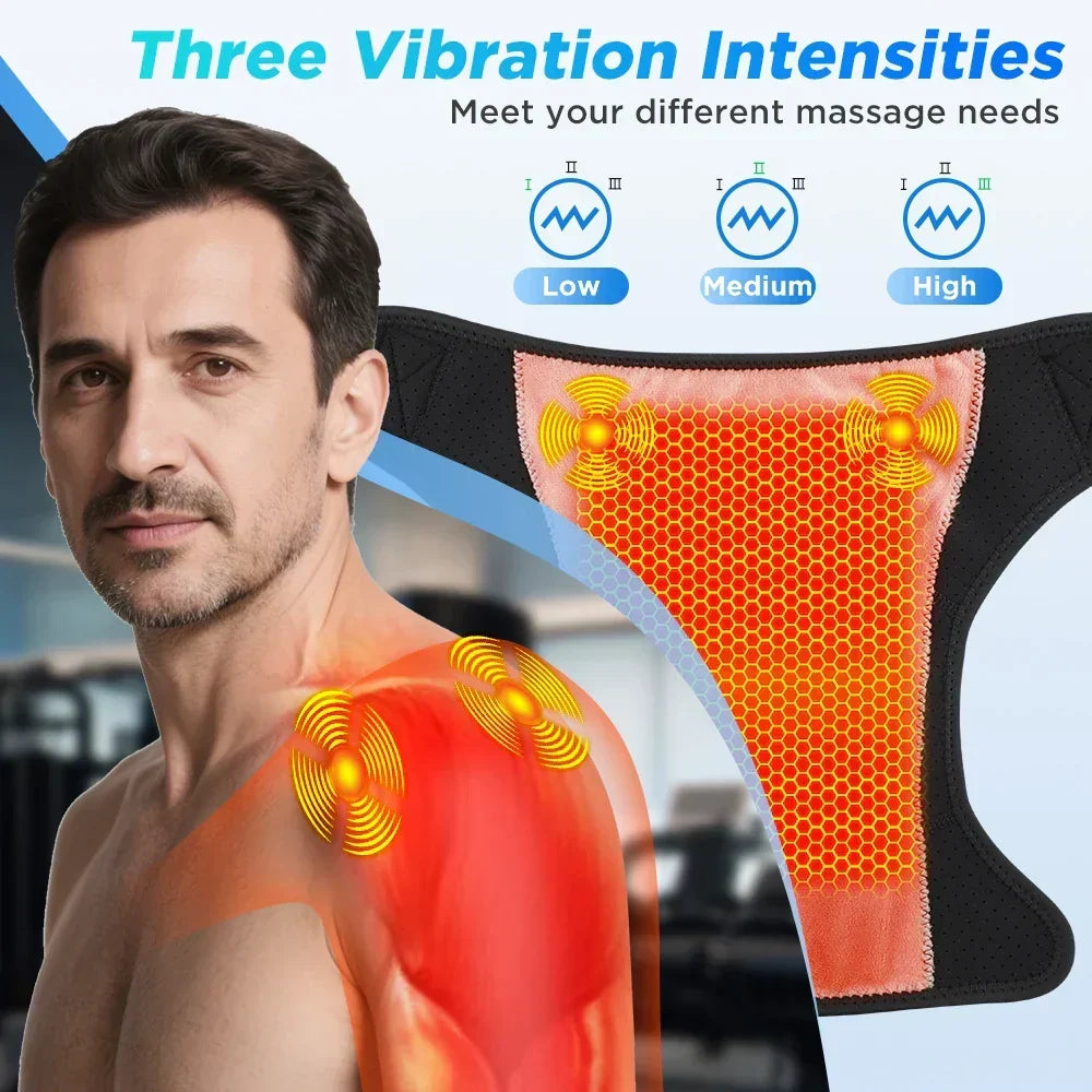 3-in-1 Heated Joint Therapy Massager for Shoulder, Elbow & Knee with App Control & Vibration