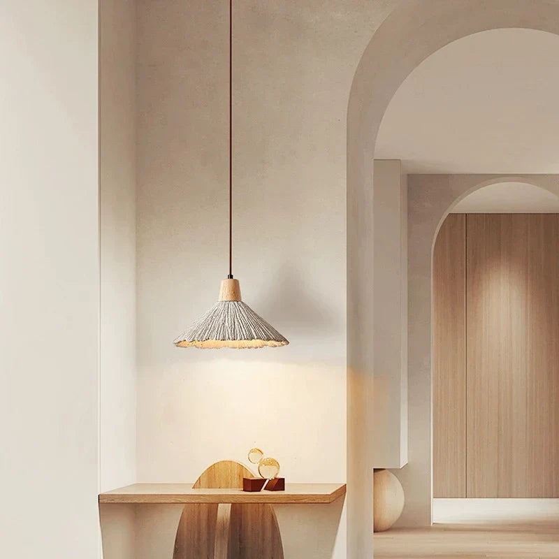 Cream Concrete Hanging Light Fixture 14 in Sculptural Kitchen Island Pendant Dome Lamp Hardwired Modern Farmhouse Dining Room Overhead Ceili