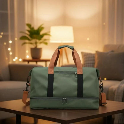 Weekender Duffel with Separate Shoe Pocket and Wet Gear Storage for Training, Sports and Travel