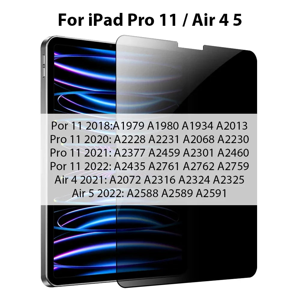 Anti-Spy Tempered Glass iPad Shield – Privacy Viewing Angle Control Screen Guard