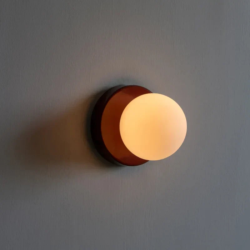 Compact Glass Sconce Light 3.9 in White Accent Fixture Bedside Hallway Nordic Minimalist G9 LED Downlight Indoor Mounted
