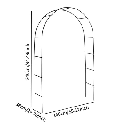 Metal Arbor for Climbing Roses and Vines Gothic Style 94.5 in Tall Outdoor Walkway Structure for Garden Pathways Weddings Patio Entrances