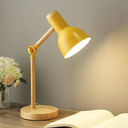 TURNGLOW – Adjustable Wooden Table Lamp Soft Eye Comfort