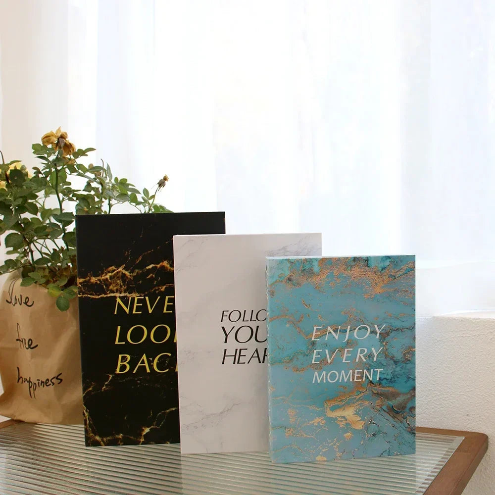 Hollow Cardboard Book Stack 3-Piece Display Set for Shelf Styling Coffee Table Accent Modern Home Interior Staging Props