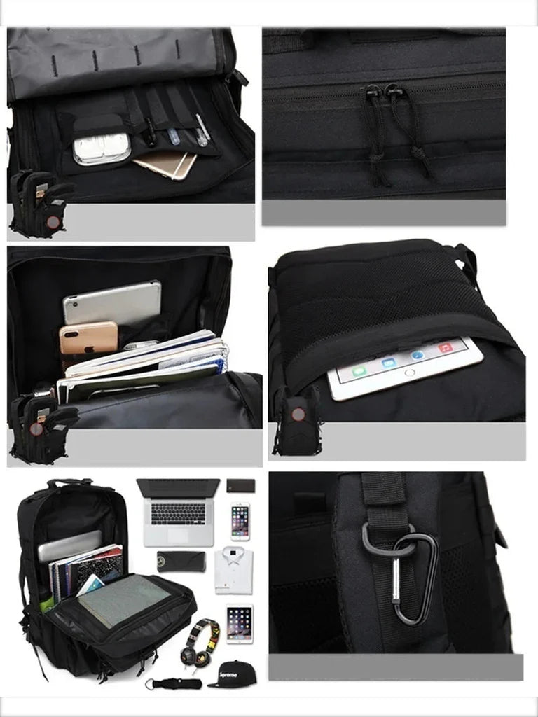 Adventure Ready | Travel Backpack with Water Resistance & MOLLE System | Spacious Design for Outdoor Enthusiasts