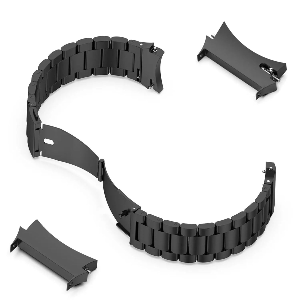 Stainless Steel Watch Band for Samsung Galaxy Watch 4 & 5 – Quick-Release Metal Strap with Adjustable Links, Compatible with 40mm 44mm