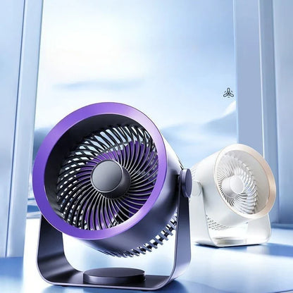 USB-C Rechargeable Desktop Fan with 180° Tilt Head for Bedroom Office Bathroom Quiet Cordless Portable Air Circulator Wall Mount
