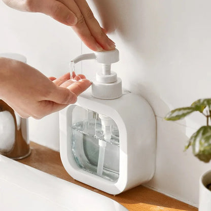 Dual Liquid Pump Bottle Set for Countertop Organization White Plastic Refillable Hand Wash Lotion Dish Liquid Dispenser for Kitchen Sink Bat
