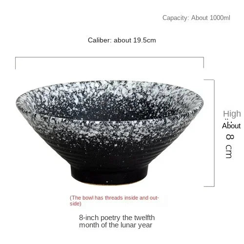 Japanese Creative Tableware Set - Elegant Bamboo Hat | Ceramic Bowl Set with Unique Design - Perfect for Ramen, Rice & Soup