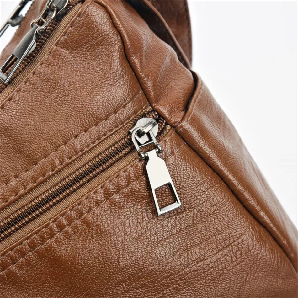 Retro-Inspired Shoulder Bag for Women – Faux Leather Crossbody Purse with Top Handle – Everyday Carryall with Interior Pockets – Classic