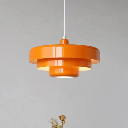 Mid-Century Dome Pendant Light Orange Green White 1-Bulb Hanging Fixture Kitchen Island Dining Room Living Room Modern Retro Ceiling Lamp