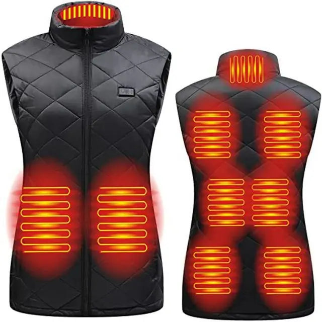 Women's USB Heated Vest with Infrared Heat Zones for Cold Weather | Lightweight Rechargeable Warming Jacket for Fall Winter Outdoor