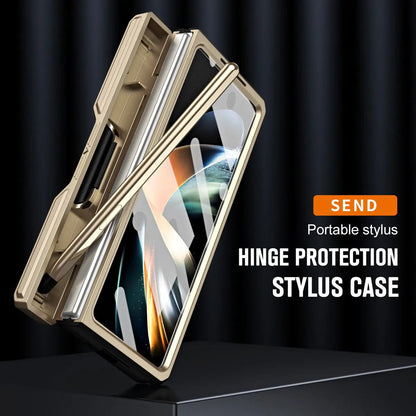 Foldable Phone Armor Case with Built-In Screen Guard & Kickstand for Samsung Galaxy Z Fold 4 / Z Fold 5 – Drop-Tested Protection