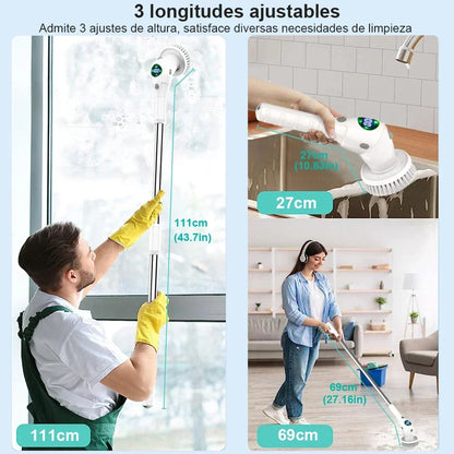Cordless Spin Scrubber with 8 Attachments – Wireless Cleaning Brush