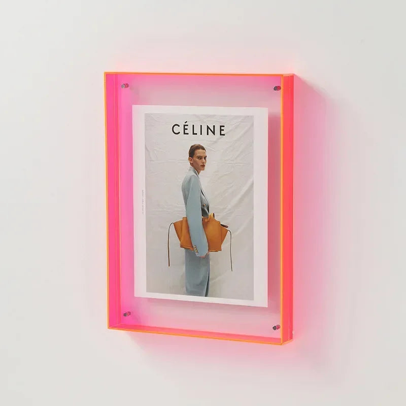 Clear Acrylic Photo Frame with Stand | Double-Sided Desktop Display for Pictures & Postcards | Freestanding Picture Holder