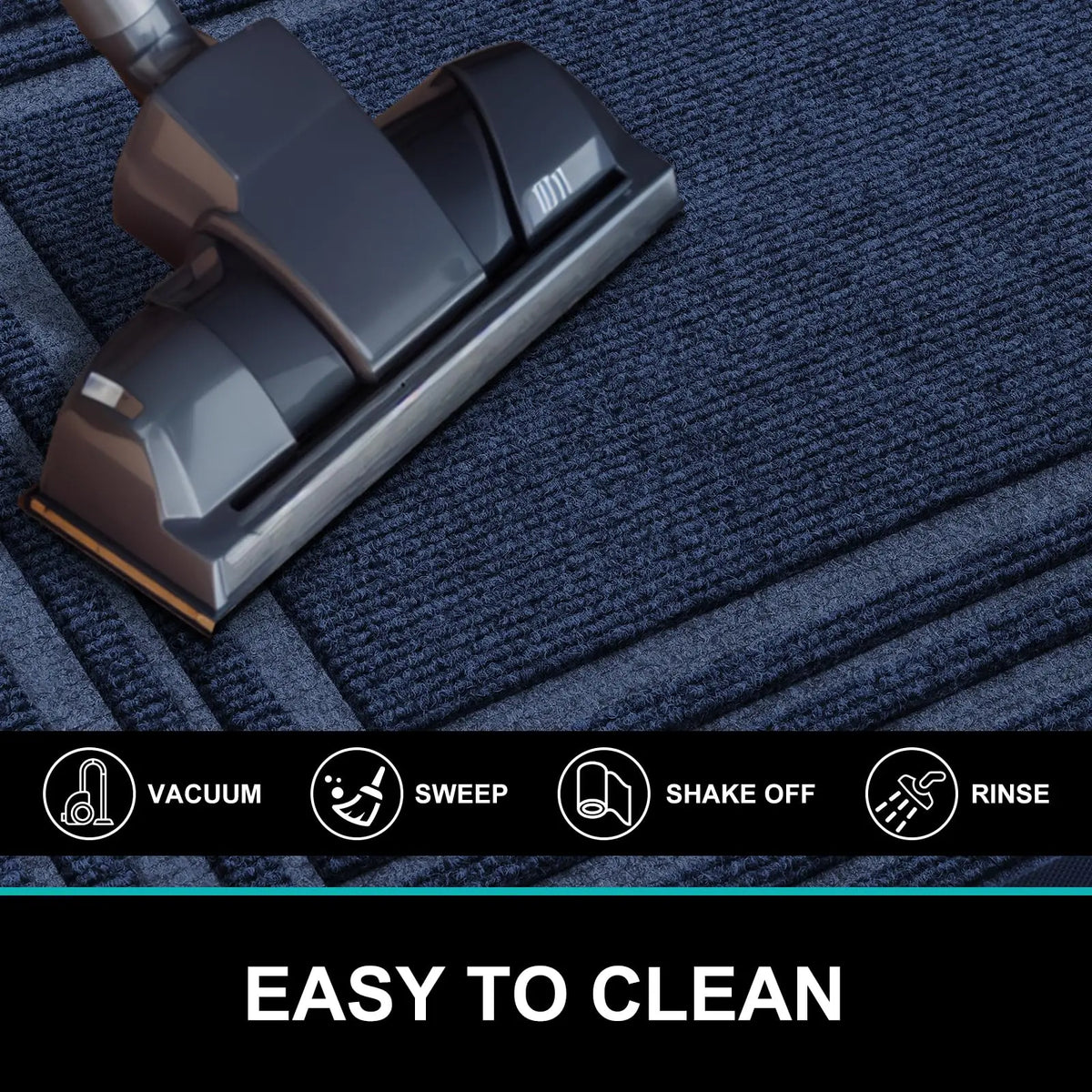 Rubber Entry Mat Slip-Resistant Low Profile for Front Door Back Door Patio Garage Hallway Mud Scraper Floor Protection