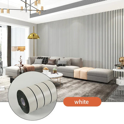 Self-Adhesive Vinyl Slatted Panel 16 in x 118 in Peel and Stick Textured Covering for Walls Ceilings Cabinets Waterproof Mold-Resistant PVC