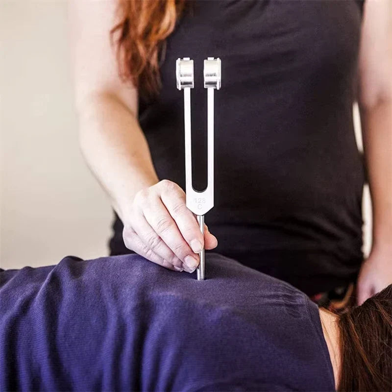 128Hz Tuning Fork for Stress Relief, Meditation, and Muscle Relaxation | Precision Sound Healing Tool for Mind and Body