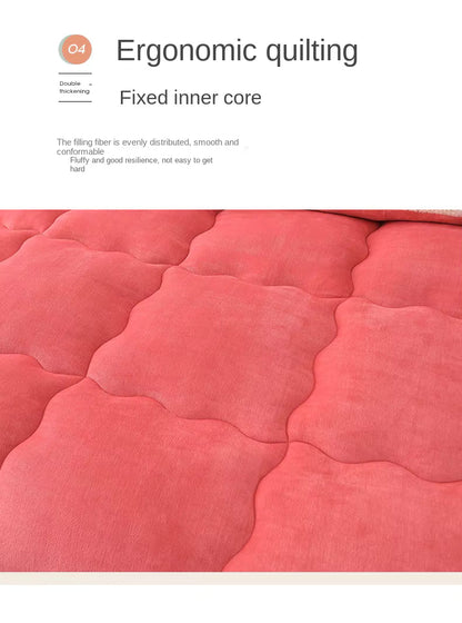 Plush Flannel Winter Comforter with Wool Fill – Extra Warm Quilted Bedding for Cold Nights