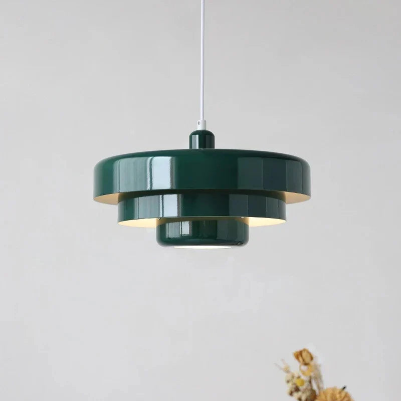 Mid-Century Dome Pendant Light Orange Green White 1-Bulb Hanging Fixture Kitchen Island Dining Room Living Room Modern Retro Ceiling Lamp