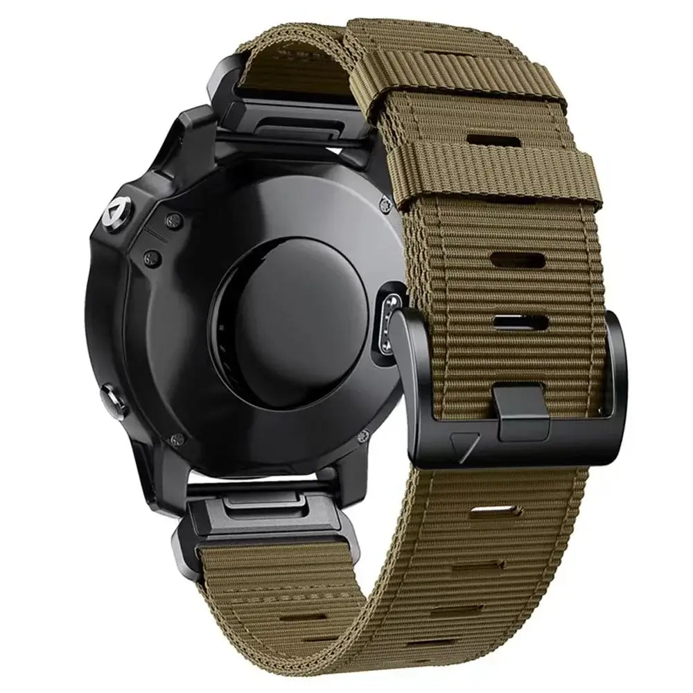 Tactical Woven Smartwatch Strap | Quick-Release Replacement Band for Fitness Tracking | Adjustable Lightweight Nylon Wristband