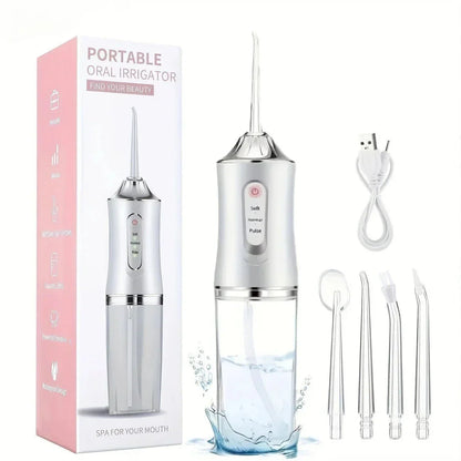Water Flosser for Travel with Four Replacement Cleaning Heads