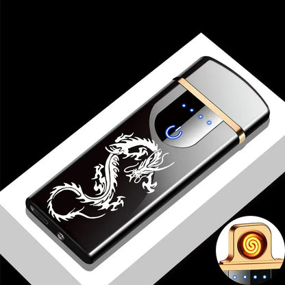 Electric Arc Lighter Rechargeable Windproof Dual Beam Touch Activated USB Powered Flameless Igniter for Candles Incense Camping Outdoor Kitc