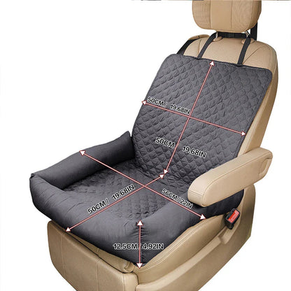 Dog Car Seat Cover, Waterproof Car Seat Cover for Dogs, Back Seat Cover for Dogs with Portable Travel Bed