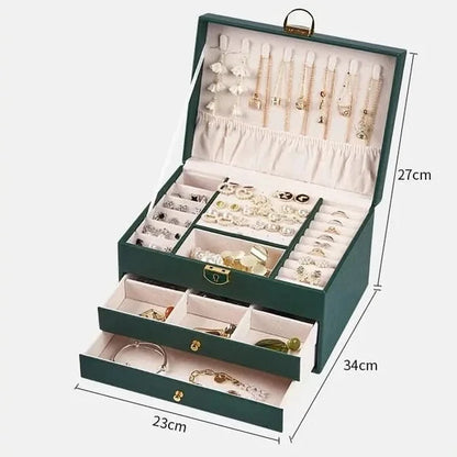 GLAMFLOW – Large Capacity Jewelry Box for Everyday Accessories