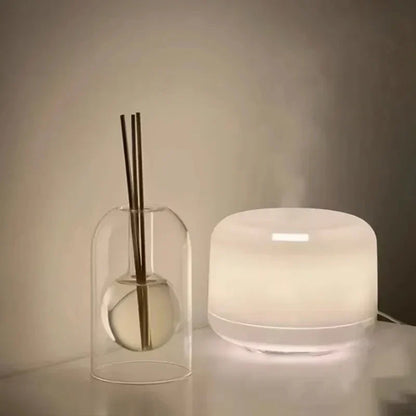Reed Diffuser Set Glass Bottle Natural Wood Cap 8 Rattan Sticks Essential Oil Home Fragrance Aromatherapy Bedroom Living Room Office Decor R