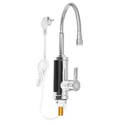 Instant Hot Water Electric Kitchen Faucet 3000W Tankless Tap for Sink 86-140°F Dual-Handle Cold & Heated Water Dispenser Fast Heating Stainl