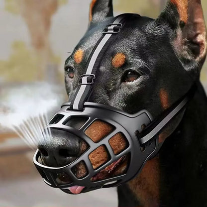 Reflective Dog Muzzle | Breathable Basket Muzzle for Dogs with Adjustable Strap | Enhanced Safety and Comfort