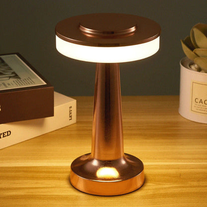 Rechargeable LED Desk Lamp with Touch Control & 3 Light Modes – Cordless Nightstand Light for Bedroom, Office & Living Room – Chrome Finish